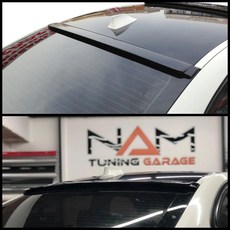BMW F30 3시리즈 루프 스포일러 유리 후면 윙 트렁크 립 GLOSS BLACK