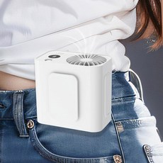 휴대용 선풍기 냉각 선풍기 무소음 경량 클립 온 손전등 포함, 01 WHITE