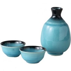 도쿠리 사케잔 에일 넷(Ale-net) 술기 세트 덕리 盃 φ8xH12.5cm 300cc 터키 블루 모음, 1개