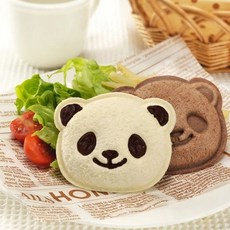 샌드위치틀 식빵틀 식빵커터 곰돌이식빵틀 샌드위치식빵틀 미니 모양 팬다식빵틀, 10세트