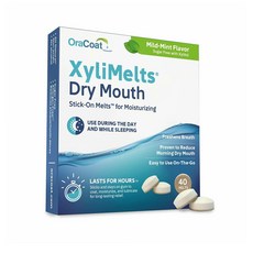 OraCoat XyliMelts Dry Mouth 오라코트 자일리멜츠 구강건조 구취제거 마일드 민트 40정, 1개, 1g