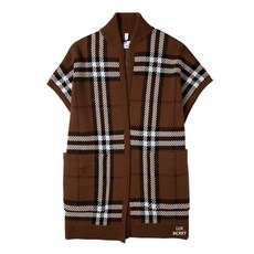  버버리 울 체크 케이프 판초 8065042 