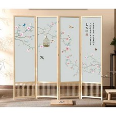 제사병풍 파티션 전통 가림막 호텔 환갑 칠순 가벽, 높이 1.8m x 폭 0.5m x 패널 4개, 1개