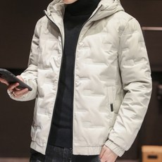 파카 점퍼 블랙 누빔 오버핏 경량 남자숏패딩 방한 후드 아우터 겨울