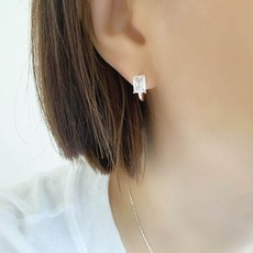 14k원터치큐빅귀걸이