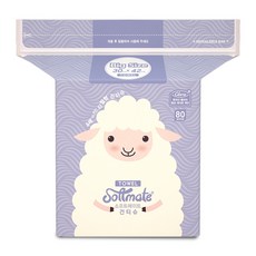 순둥이 소프트메이트 프리미엄 타월 80매 2팩, 2세트, 65g