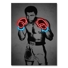 MMA글러브 네온 복싱 장갑 마이크 타이슨 및 무하마드 알리 포스터 효과 캔버스 프린트 페인팅 스포츠 벽화 바 클럽 벽 아트 장식, [09] 80x120cm no frame, [03] C