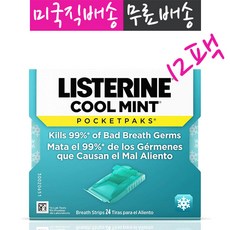 리스테린 [Listerine]리스테린 쿨 민트 포켓팩 24개 12팩 대용량[블랙멍키즈], 1박스