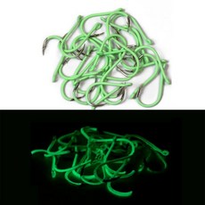 10 가방 빛나는 서클 물고기 후크 바브 세트 탄소 철강 가시 된 액세서리 얼음 Luya 낚시 바다 피더, 0.8 230PCS, LUMINOUS