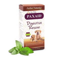 Amber NaturalZ Paxaid Digestive Rescue Herbal Supp Amber NaturalZ Paxaid 개와 강아지를 위한 소화 구조 허브 보조제 | 가, 1온스