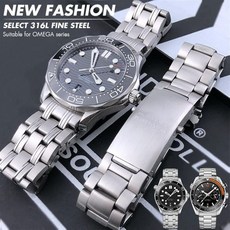 NEYENS 316L 스테인레스 스틸 시계 밴드 오메가 스피드 마스터 007 Seamaster 300 AT150 플래닛 오션 18mm 20mm 스트랩