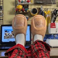 왕발톱 슬리퍼 웃긴 실내화 쓸데없는 선물, 100, 1개
