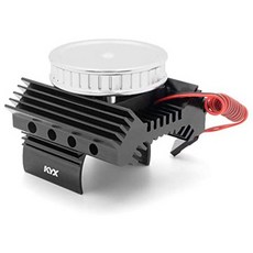 RC 크롤러 자동차 용 KYX Racing Alloy 모터 히트 싱크 및 냉각 팬 축 SCX10 II 90046 Wraith D90 TRX4 54, 단색_One Size, 단색_One Size, 단색