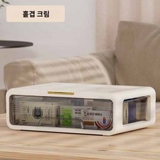 스테인레스 접시 벽걸이상부장 그릇장 상부수납장, 서랍형홑겹 크림 화이트 - 그릇장상부