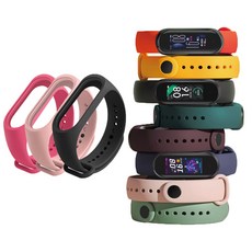 오달라 샤오미 일반 실리콘 미밴드 스트랩, 기본실리콘, 화이트