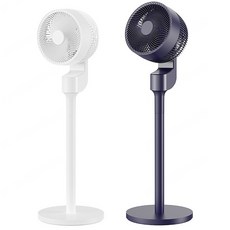 가정용 스탠드 선풍기 터빈 대류 소형 선풍기 사무실 뮤트 공기 순환 팬, 리모컨 퍼플*1+리모컨 화이트*1