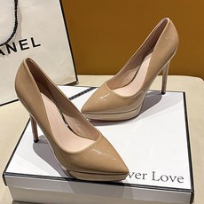 페이준 여성 가보시힐 12cm 스틸레토 펌프스 심플 통근 힐데일리슈즈 CW9979