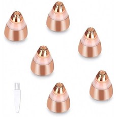 영국직배송 CestMall Flawless 6pcs 여성용 무통 아이브로우 헤어 리무버 트리머 매끄러운 마무리 및 퍼펙트 터치 로즈 골드, 1, 단일옵션