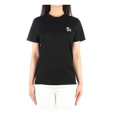 메종키츠네 22FW 여성 드레스드 폭스 반팔 티셔츠 (JW00128KJ0008 BLACK)