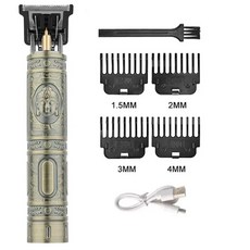 남성용 헤어 커팅 머신 충전식 수염 면도기 전기 트리머 tondeuse coiffeur, 09 Bronze Buddha-S, 한개옵션1