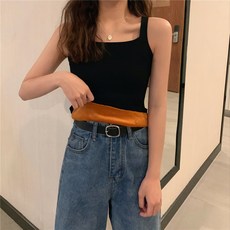 이너셔츠 더블레이어 두터운 융털 브라탑 탱크탑 크롭탑 끈나시 여성 이너웨어 민소매 스판 이너티셔츠 보온 가능 아우터
