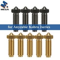 3D펜필라멘트 프린터 부품 ANYCUBIC 코브라 2 플러스 맥스 프로 네오 하드 스틸 노즐 175mm 3 개, 6.3PCS 0.6mm Hard Steel
