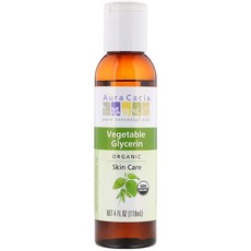 Aura Cacia 아우라카시아 오가닉 퓨어 식물성 글리세린 Organic Pure Vegetable Glycerin 4oz(118ml), 1개, 118ml