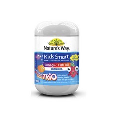 NATURES WAY KIDS SMART TRIO 네이쳐스 웨이 키즈 스마트 오메가3 피쉬오일 트리오 180캡슐, 1개