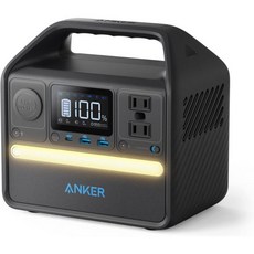 LiFe로 업그레이드된 Anker 521 휴대용 발전소PO4 배터리 256Wh 6포트 전원주택 300W피크 600W 태양광 발전기태양광 패널 옵션 AC 콘센트 2개 60W US