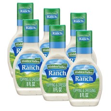 히든벨리 오리지널 랜치 샐러드 드레싱 앤 토핑 Hidden Valley Original Ranch Salad, 6개, 237ml