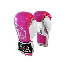 RIVAL Boxing RB7 Fitness＋ Hook and Loop Bag Gloves, Pink White
