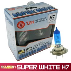 쏠라젠 자동차용 할로겐 전구 슈퍼화이트 H7, 1개