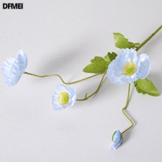 DFMEI 우미인 모조화 가견 화재 소품 인테리어 홈웨어 4두 양귀비 모조화 혼례식, 푸른 색, 1개