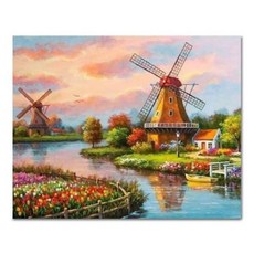 아디코 DIY 페인팅 네덜란드의 풍경 PH99 50 x 40 cm, 혼합색상