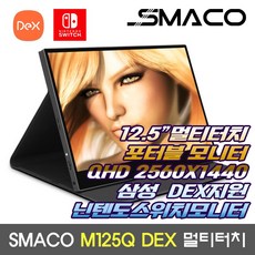 SMACO M125Q DEX 멀티터치 포터블 12.5 QHD 2560X1440 HDR 삼성 닌텐도스위치용 모니터, 1. M125Q DEX 일반