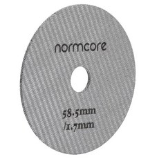Normcore 스탠드 포함 53.3mm 퍽 스크린 2팩 - 실리콘 홀더가 있는 재사용 가능한 접촉 샤워 1.7mm / 1.0mm 두께 150μm 메시 에스프레소 머신 54mm, 58.5mm Round Hole in the Middl