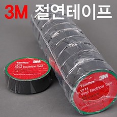 (3M 전기 테이프) 절연 난연 배선 케이블 흑색, 1개