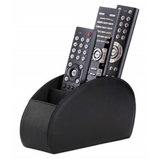 by Connected Essentials 5 개의 칸막이가있는 리모컨 홀더 TV DVD Blue Ray 및 문구류 용 검정색 원격 캐디 데스크탑 구성 CEG10 Black