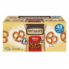 스나이더스 오브 하노버 미니 프레첼 43g 48개입 Snyder's of Hanover Mini Pretzels Individual P, 1개