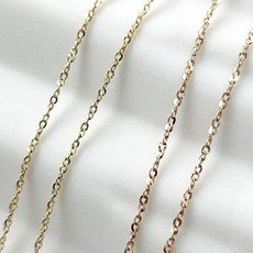 14K 신반짝이 목걸이줄 체인, 14K 옐로우골드