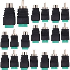 6Pcs RCA 플러그 케이블 오디오 어댑터 포노 암 플러그를 AV 나사 단자 비디오 커넥터 와이어 스피커, 11pcs male+11pcs female