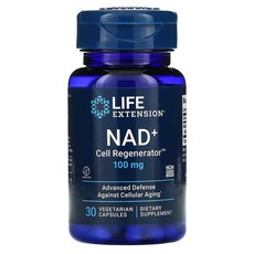 라이프 익스텐션 Life Extension NAD+ 세포 재생제 NIAGEN 니코틴아미드 리보사이드 100mg 베지 캡슐 30정, 1개