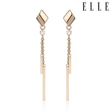 ELLE jewelry 14K 마름모 드롭 귀걸이 gold pin ELGPEE134
