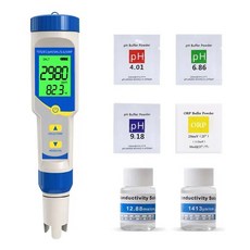염도측정기 염도계 염분측정기 Yieryi 염분/EC/TDS/Temp/PH 계량기 고정밀 염수 테스터 수족관 수영장 온수 욕조용 IP67 방수 5 in 1, [01] New 5 in 1 PH Meter Kit, 1개