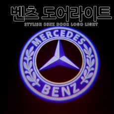 [당일출고] 벤츠 순정 교체형 LED 도어 라이트 도어등 A B C E GLA GLE GLS 1대1 순정형 도어로고 도어라이트 도어빔, 1세트, C타입-오리지널