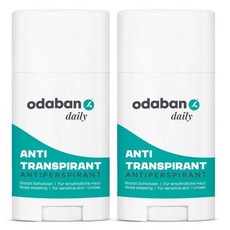 ODABAN ANTIPERPSPIRANT 남녀 발한 오다반 땀억제 데오도란트 스틱 - 24시간 땀과 냄새로부터 보호 특히 민감성 피부를 위한 케어 성분 포함 2 x 60g 세트