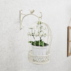 메탈 벽걸이 후크 하프 새장 화분 선반 식린이 침실꾸미기 식기난게 장식장