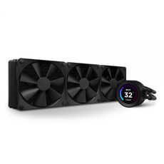 NZXT Kraken Elite 360mm RGB AIO CPU 리퀴드 쿨러맞춤형 LCD 디스플레이 고성능 펌프 팬 3개 포함 White, Kraken Elite_Black | 360mm Rad