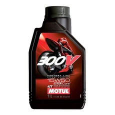모튤 300V 4T 팩토리라인 로드레이싱 15W-50 1L 100%합성 4스트로크 오토바이 레이싱 엔진오일, 1개