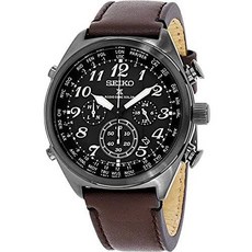 Seiko Mens Prospex Radio Sync Solar Brown Leather Strap Watch